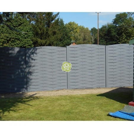 Lasure teintée pour clôture béton - Clôture béton imitation BOIS ou PIERRE - 8