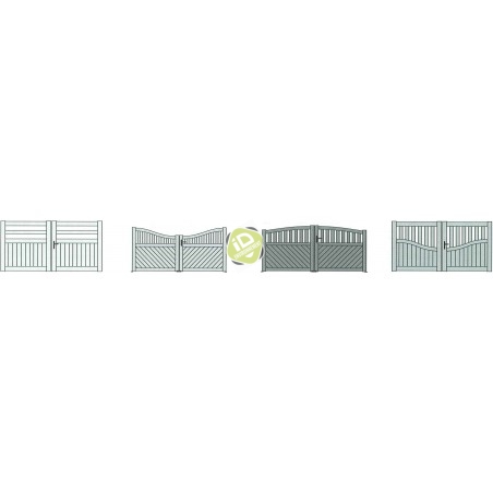 Portail aluminium TANZANITE - Portails & Portillons semi-ajourés en aluminium - 3
