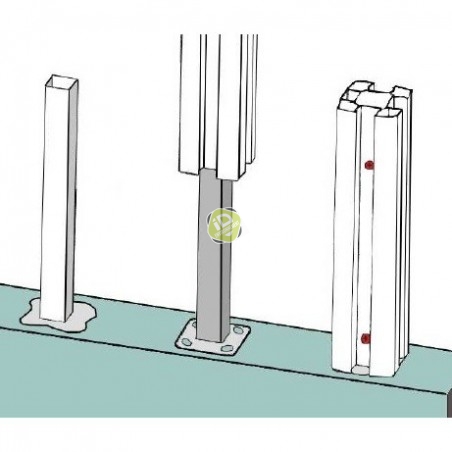 Kit INTERMEDIAIRE clôture pare-vue en PVC - Clôtures ajourées en PVC - 6
