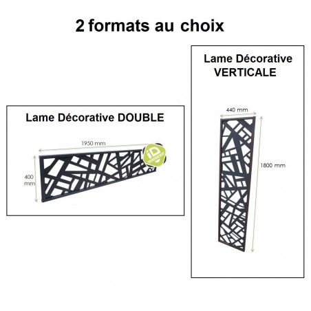 Décor Aluminium Palme - Clôtures pleines en composite - 4