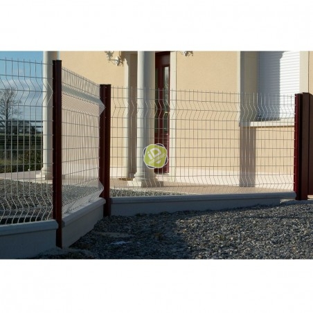 Plaque de soubassement en béton AXOR, AXIS ou AXYLE longueur 2,50m - Accessoires pour clôtures rigides - 3