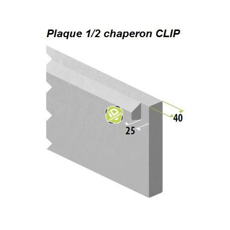 Plaque de soubassement en béton GRIF ou CLIP longueur 2,50m - Accessoires pour clôtures rigides - 5