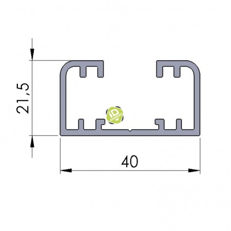 Demi-poteau Alu pour extrémité ou angle à 90° - Clôtures pleines en aluminium - 3