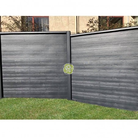 Lasure teintée pour clôture béton - Clôture béton imitation BOIS ou PIERRE - 5